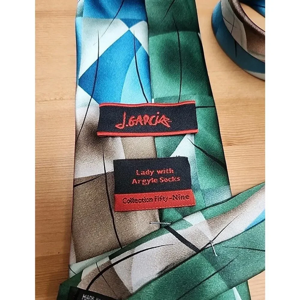 JERRY GARCIA MEN'S TIE LADY WITH ARGYLE SOCKS COLLECTION‎ FIFTY-NINE